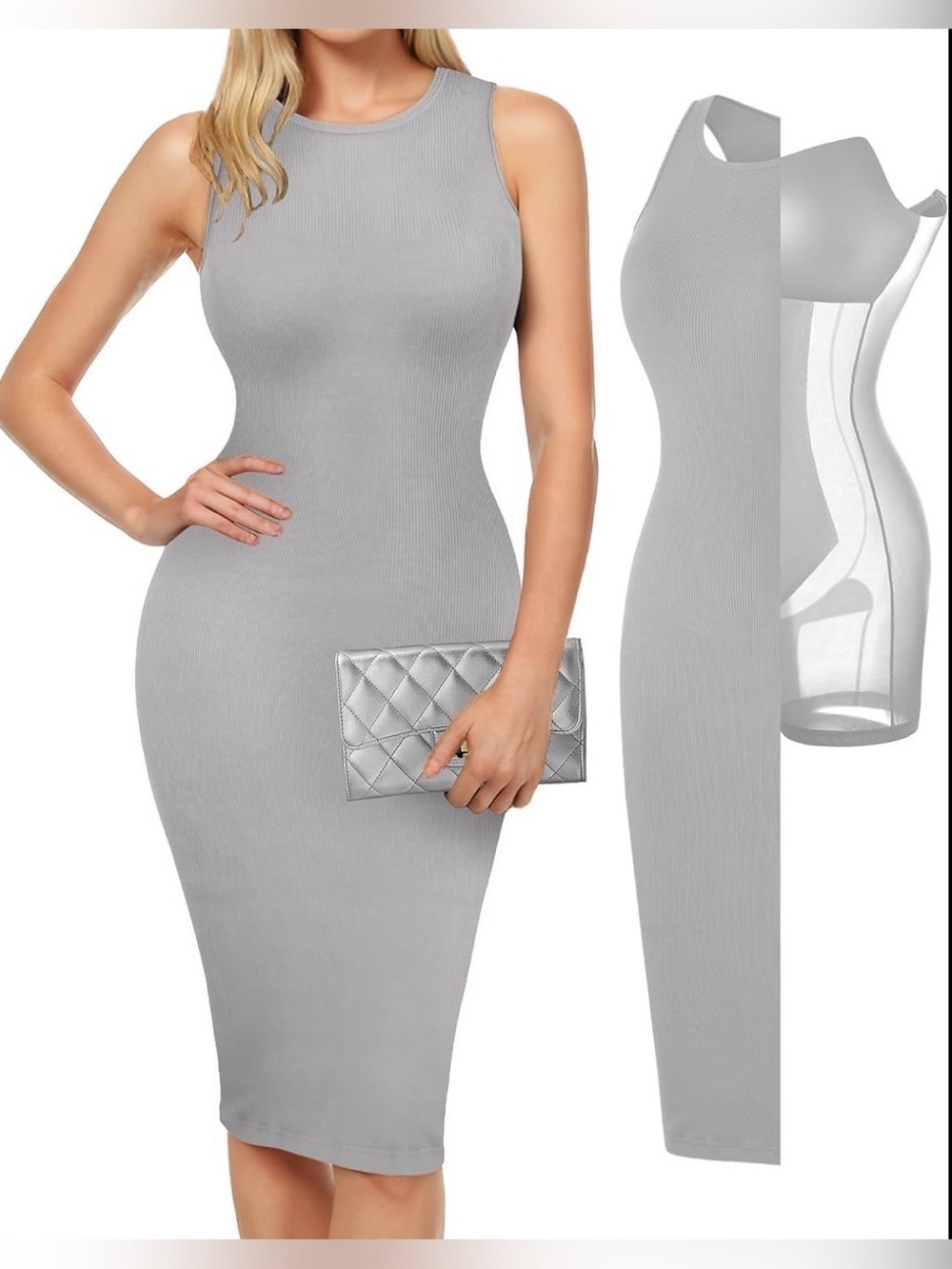 NWT Popilush Shapewear Modal Tummy Control Midi Dress sz 4X